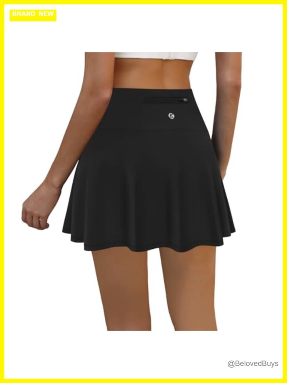High Waisted Pleated Tennis Skort with Pockets Built-in Shorts